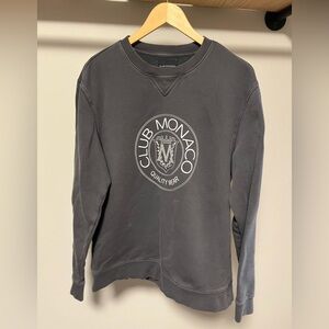 Club Monaco Charcoal Crewneck Sweater for Men